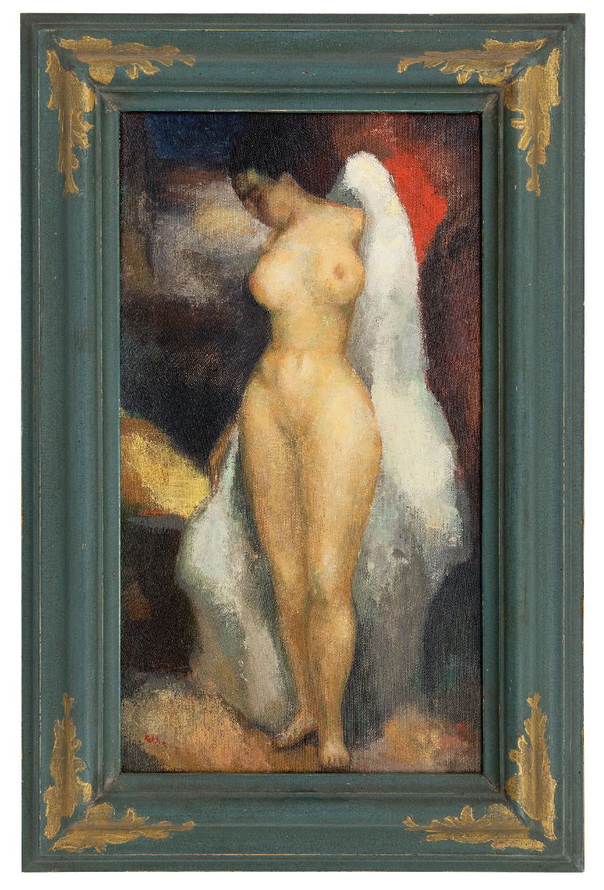 Kelder A.B.  | Antonius Bernardus 'Toon' Kelder | Gemälde zum Verkauf angeboten | Weiblicher Akt, Öl auf Leinwand 47,3 x 27,5 cm, Unterzeichnet l.u.