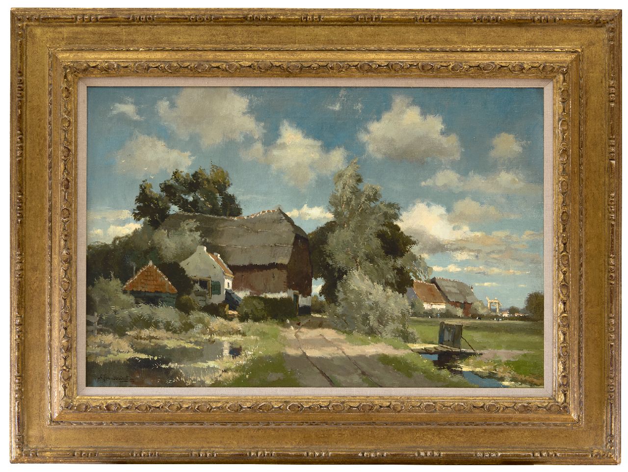 Driesten A.J. van | Arend Jan van Driesten | Gemälde zum Verkauf angeboten | Ländliche Landschaft, Öl auf Leinwand 40,5 x 61,5 cm, Unterzeichnet l.u.