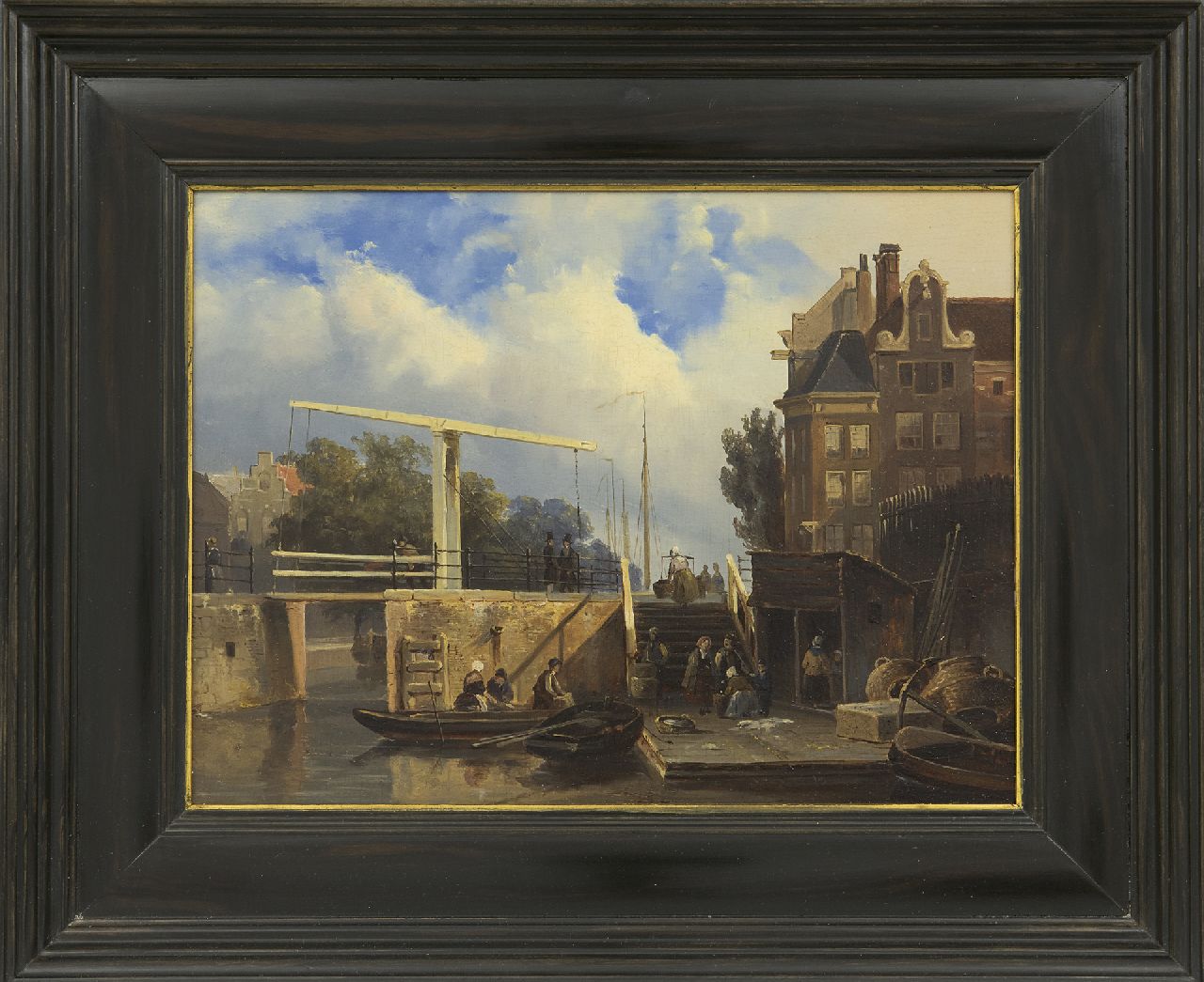 Springer C. | Cornelis Springer | Gemälde zum Verkauf angeboten | Anblick auf die ' Delftse Vaart' in Rotterdam, Öl auf Holz 21,9 x 28,4 cm Springer C. | Cornelis Springer | Gemälde zum Verkauf angeboten | Anblick auf die ' Delftse Vaart' in Rotterdam, Öl auf Holz 21,9 x 28,4 cm