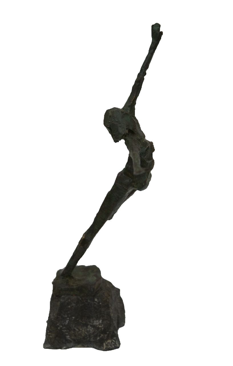 Bakker W.F.  | Willem Frederik 'Jits' Bakker | Skulpturen und Objekte zum Verkauf angeboten | Ein Tänzer, Bronze 44,9 x 26,8 cm, Unterzeichnet auf der Basis