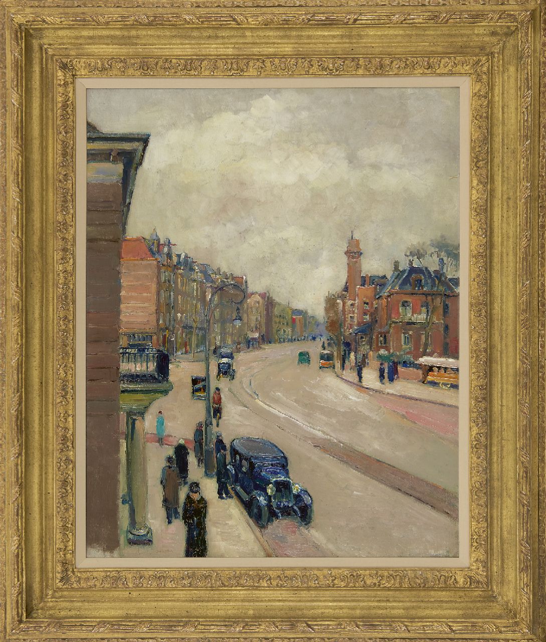 Doornik H. van | Heertje van Doornik | Gemälde zum Verkauf angeboten | Die Linnaeusstraat zu Amsterdam, ab dem Middenweg, Öl auf Leinwand 60,3 x 48,0 cm, Unterzeichnet l.u.