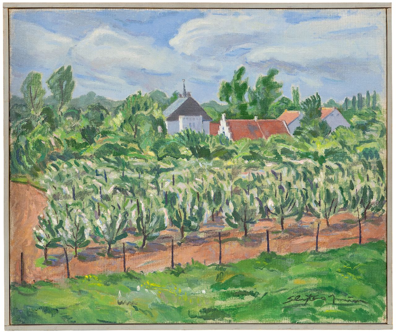 Sluijters jr. J.  | Jan Sluijters jr. | Gemälde zum Verkauf angeboten | Obstgarten, Öl auf Leinwand 50,0 x 60,2 cm, Unterzeichnet r.u.