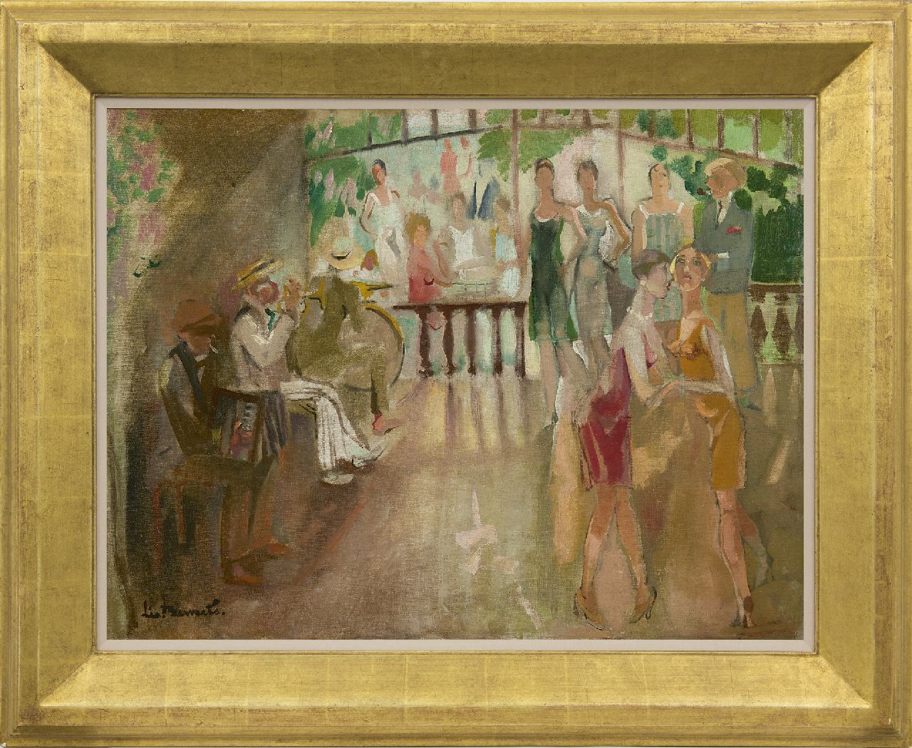 Bervoets L.  | Leo Bervoets | Gemälde zum Verkauf angeboten | Tanzlokal, Öl auf Leinwand 52,1 x 68,0 cm, Unterzeichnet l.u.