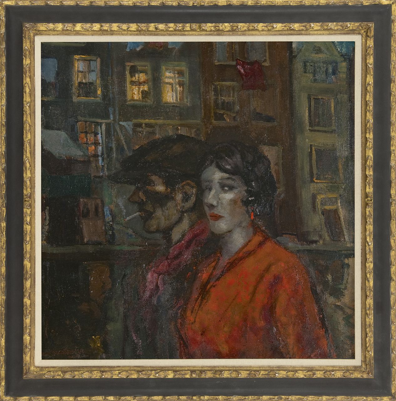 Mackenzie M.H.  | Marie Henri Mackenzie, Die Amsterdamer Walletjes: nächtliche Gesellschaft, Öl auf Holzfaser 61,8 x 61,0 cm, Unterzeichnet l.u.