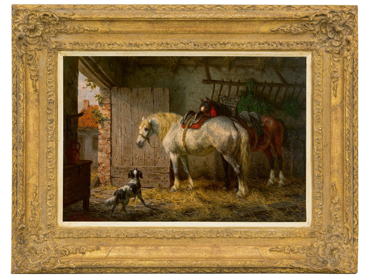 Boogaard W.J.  | Willem Johan Boogaard | Gemälde zum Verkauf angeboten | Fertig für die Arbeit, Öl auf Holz 27,5 x 40,0 cm, Unterzeichnet l.u. und datiert 'Anvers 1887' im verso