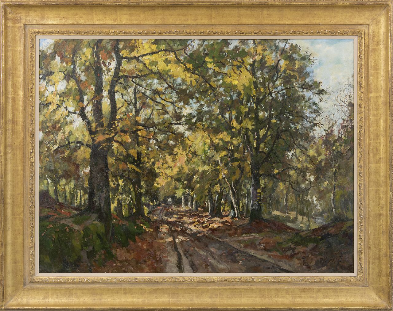Vuuren J. van | Jan van Vuuren, Im Leuvenumser Wald, Öl auf Leinwand 75,5 x 100,5 cm, Unterzeichnet r.u.