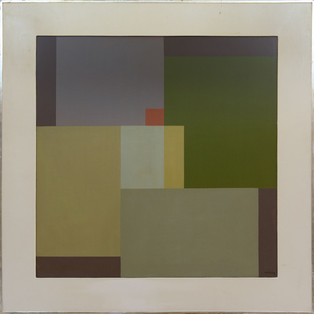 Wiggers K.H.  | 'Karel' Hendrik Wiggers | Gemälde zum Verkauf angeboten | Komposition II, Öl auf Holz 79,0 x 79,0 cm, Unterzeichnet r.u. und verso datiert '88