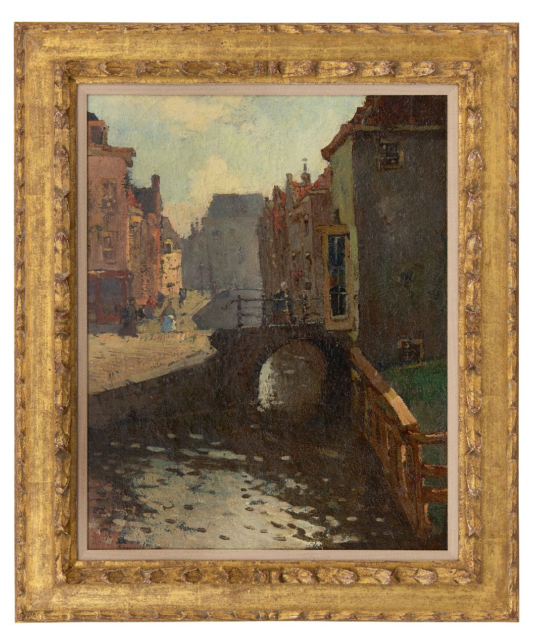 Bogman jr. H.A.C.  | Hermanus Adrianus Charles 'Herman' Bogman jr. | Gemälde zum Verkauf angeboten | Stadtkanal im Sommer, Öl auf Leinwand 50,7 x 40,7 cm, gesigneerd linksonder