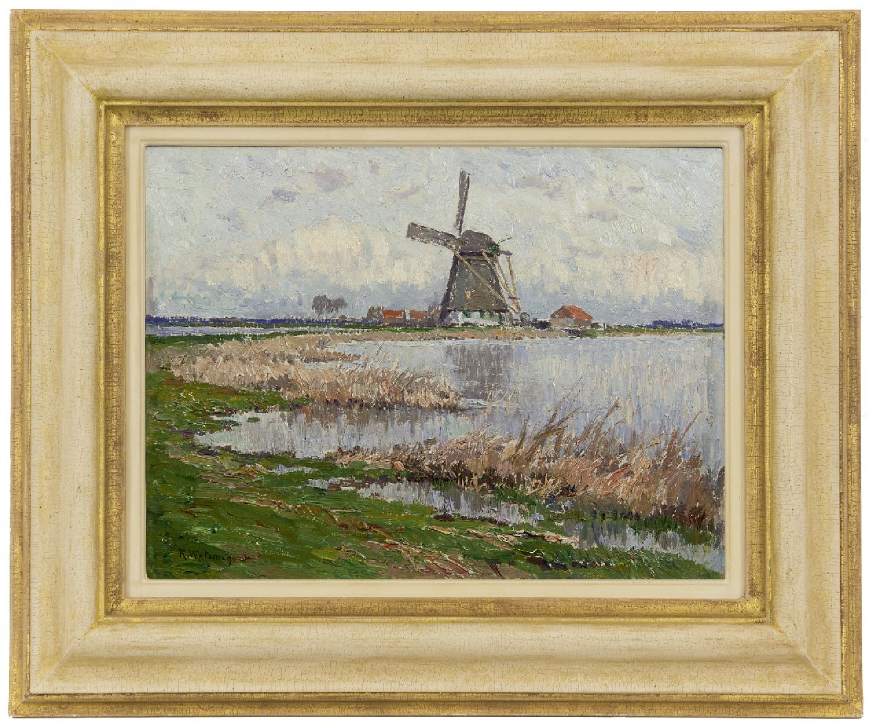 Wytsman R.P.  | 'Rodolphe' Paul Wytsman, Die Prinsenmühle zu Hillegersberg, bei Rotterdam, Öl auf Holz 26,9 x 36,0 cm, Unterzeichnet l.u.