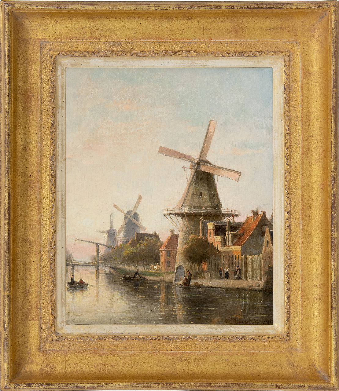 Dommelshuizen C.C.  | Cornelis Christiaan Dommelshuizen, Mühle 'De Rosenboom' am Overtoom, Amsterdam, Öl auf Holz 28,4 x 23,0 cm, Unterzeichnet r.u. und unklar datiert 189[?]8