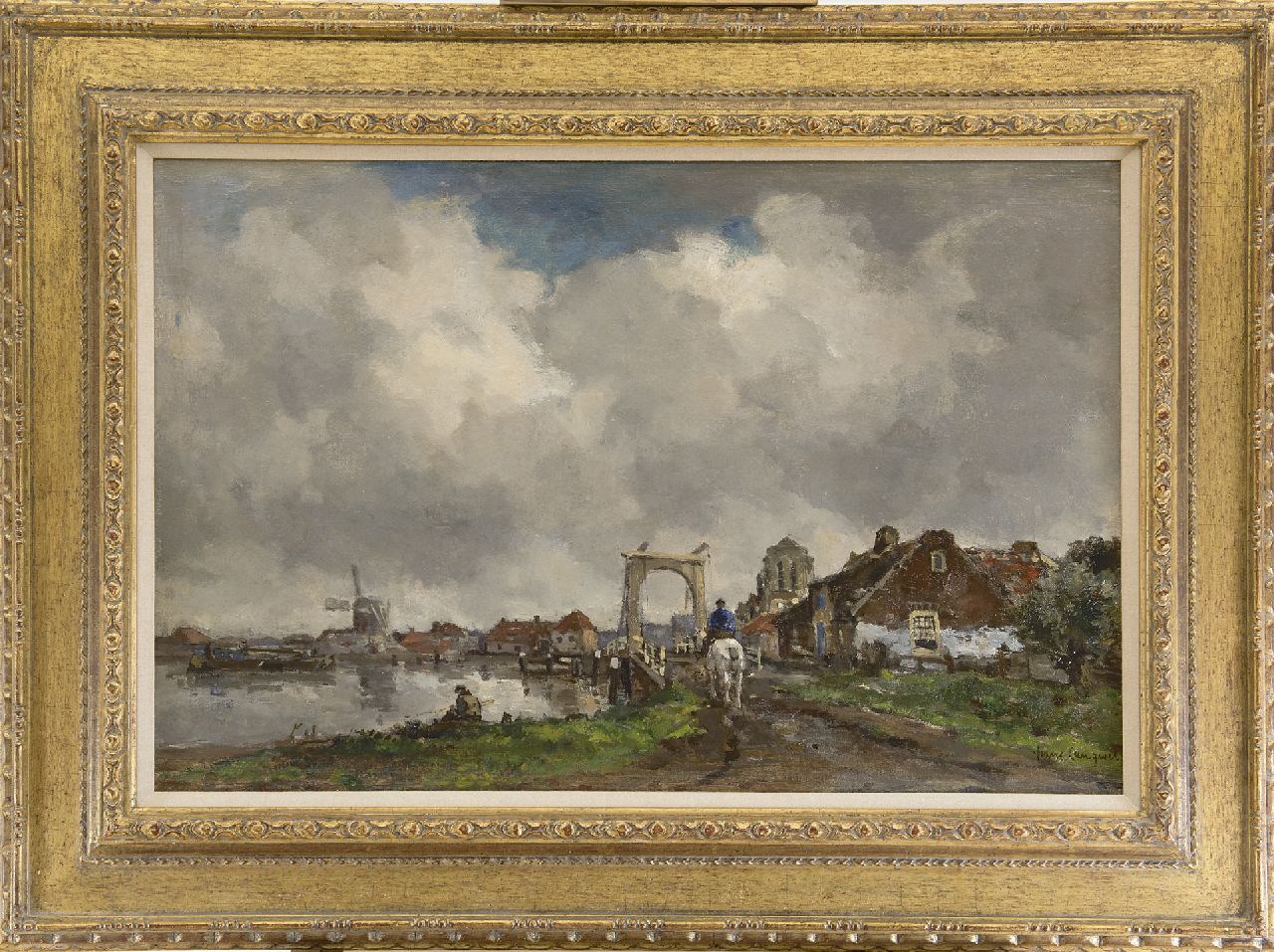 Langeveld F.A.  | Franciscus Arnoldus 'Frans' Langeveld | Gemälde zum Verkauf angeboten | Auf den Treidelpfad, Öl auf Leinwand 50,5 x 76,7 cm, Unterzeichnet r.u.