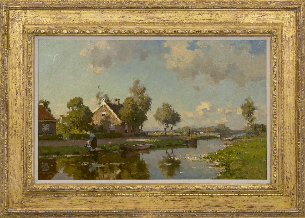 Vreedenburgh C.  | Cornelis Vreedenburgh | Gemälde zum Verkauf angeboten | Am Polderkanal, Öl auf Leinwand 47,5 x 76,0 cm, Unterzeichnet r.u.