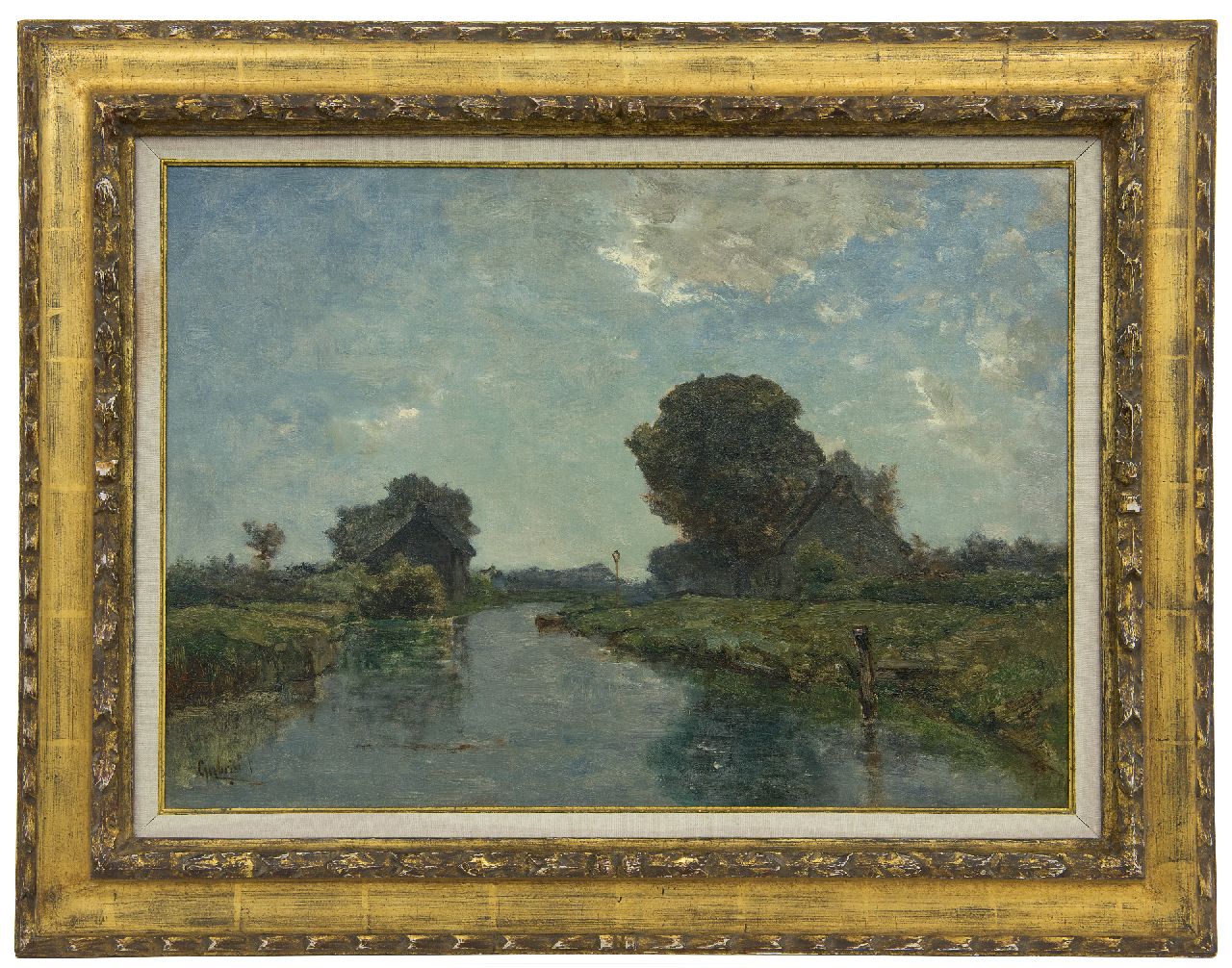 Gabriel P.J.C.  | Paul Joseph Constantin 'Constan(t)' Gabriel | Gemälde zum Verkauf angeboten | Kleiner Kanal bei Kortenhoef, Öl auf Leinwand 38,8 x 54,8 cm, Unterzeichnet u.l.