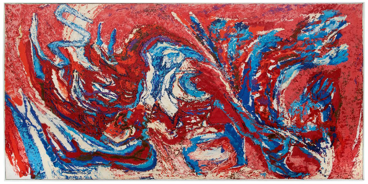 Hunziker F.  | Frieda Hunziker, Mexico, Öl auf Leinwand 100,0 x 200,0 cm, Unterzeichnet auf Keilrahmen und zu datieren 1962-1963