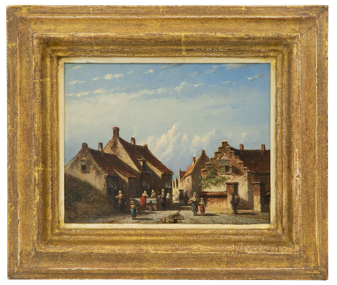 Vertin P.G.  | Petrus Gerardus Vertin, Sommerliches Dorf in den Dünen, Öl auf Holz 14,8 x 18,8 cm, Unterzeichnet l.u. und datiert '59