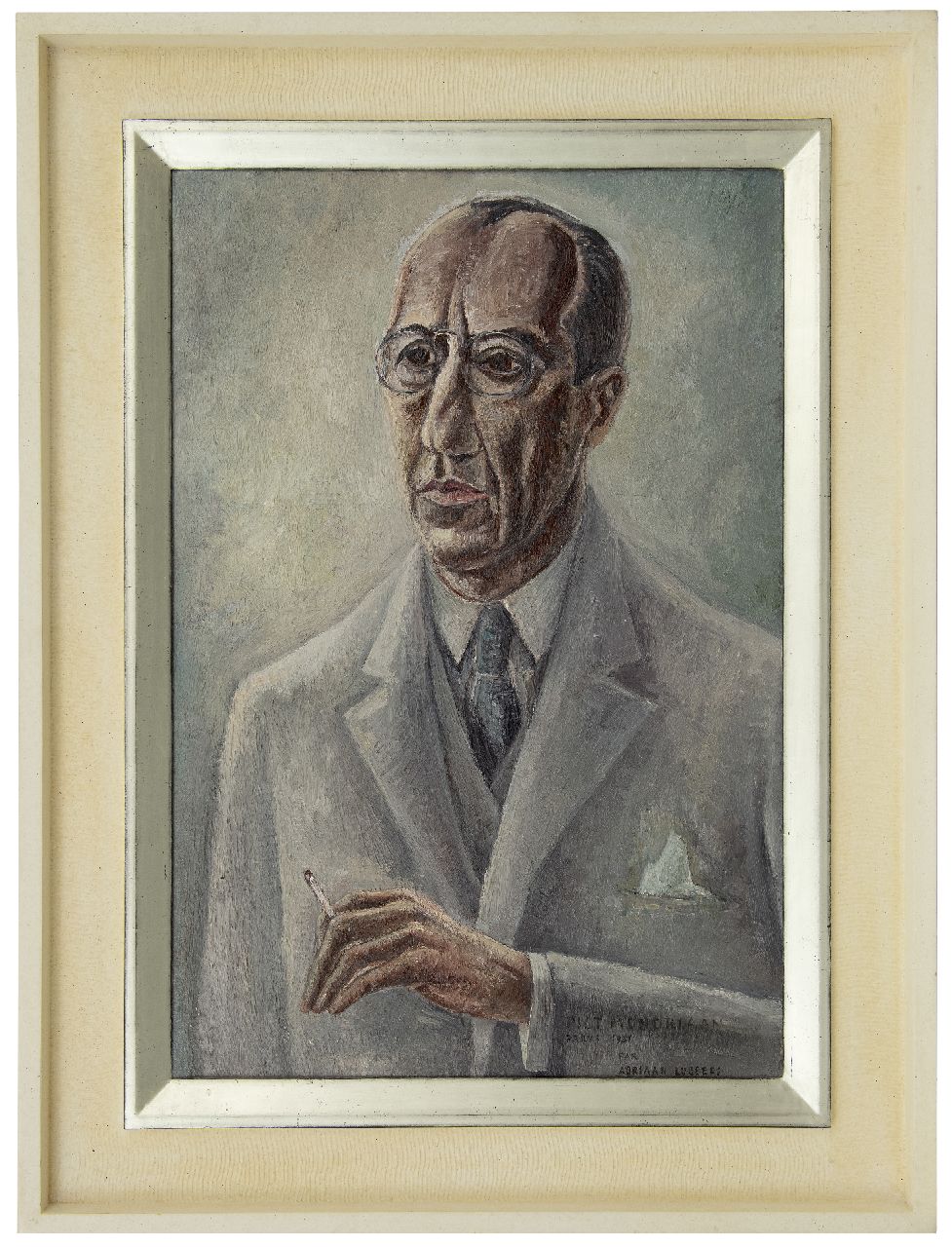 Lubbers A.  | Adriaan Lubbers, Porträt von Piet Mondriaan, Öl auf Leinwand 81,3 x 54,7 cm, Unterzeichnet r.u. (zweimal) und datiert 1931 (tweemaal)