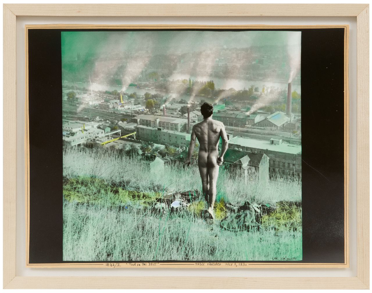 Saudek J.  | Jan Saudek | Grafik zum Verkauf angeboten | Fool on the hill, Photo, Silbergelatinedruck, handgefärbt 29,6 x 39,8 cm, Unterzeichnet r.u. und zu datieren 1984