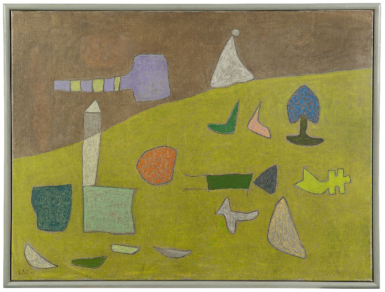 Leewens W.J.  | Willibrordus Joseph 'Will' Leewens | Gemälde zum Verkauf angeboten | Figuren in grüner Landdschaft, Öl auf Leinwand 60,1 x 80,1 cm, Unterzeichnet l.u.