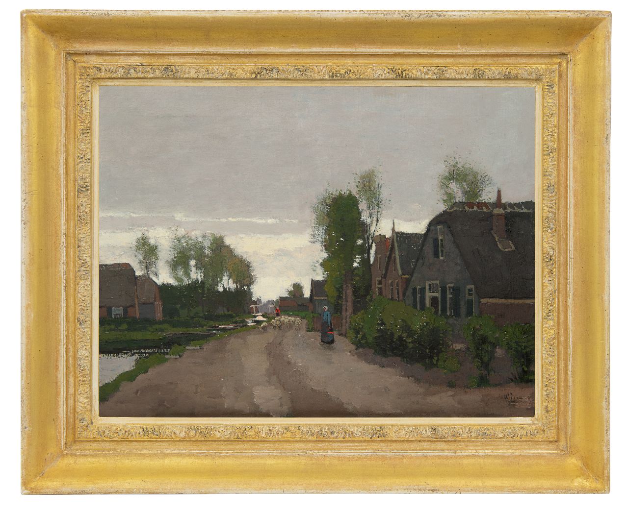 Wiggers D.  | Dirk 'Derk' Wiggers | Gemälde zum Verkauf angeboten | Ansicht auf Noorden, Öl auf Leinwand 48,9 x 65,3 cm, Unterzeichnet r.u.