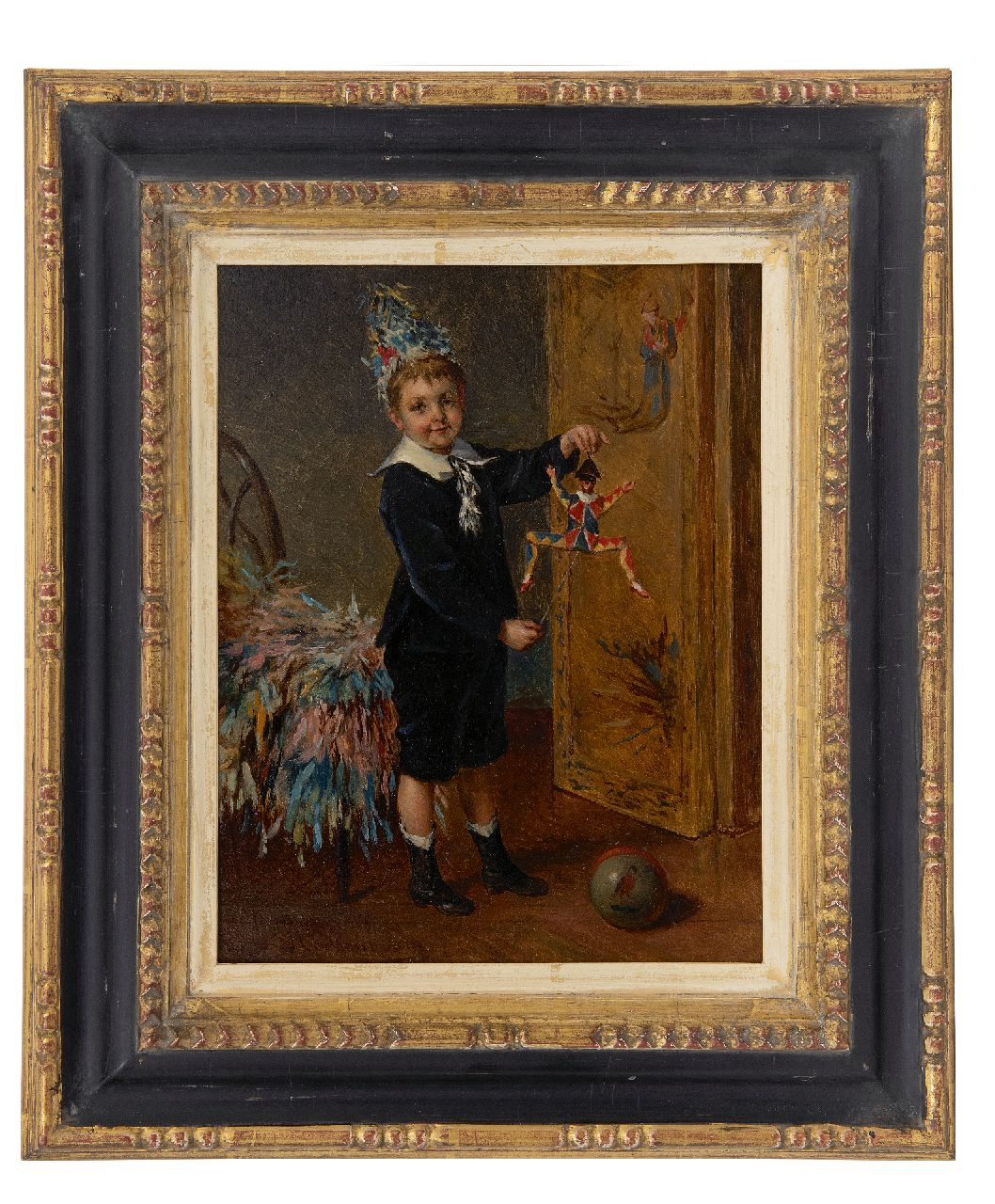 Roosenboom A.  | Albert Roosenboom | Gemälde zum Verkauf angeboten | Junger Artist, Öl auf Holz 24,0 x 18,8 cm, Unterzeichnet l.u.