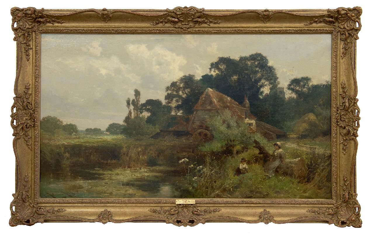 Hooper J.H.  | John Horace Hooper | Gemälde zum Verkauf angeboten | Bei der Wassermühle, Öl auf Leinwand 61,0 x 107,0 cm, Unterzeichnet u.l. und zu datieren um 1890