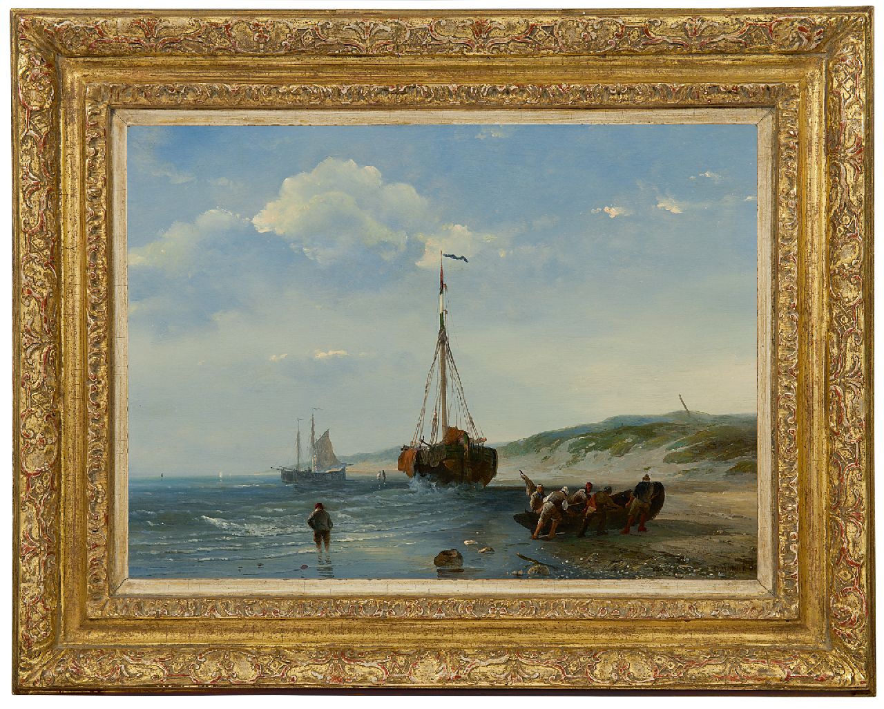 Donny D.  | Desiré Donny | Gemälde zum Verkauf angeboten | Fischerboote bei Ebbe, Öl auf Tafel 25,4 x 35,2 cm, Unterzeichnet r.u.