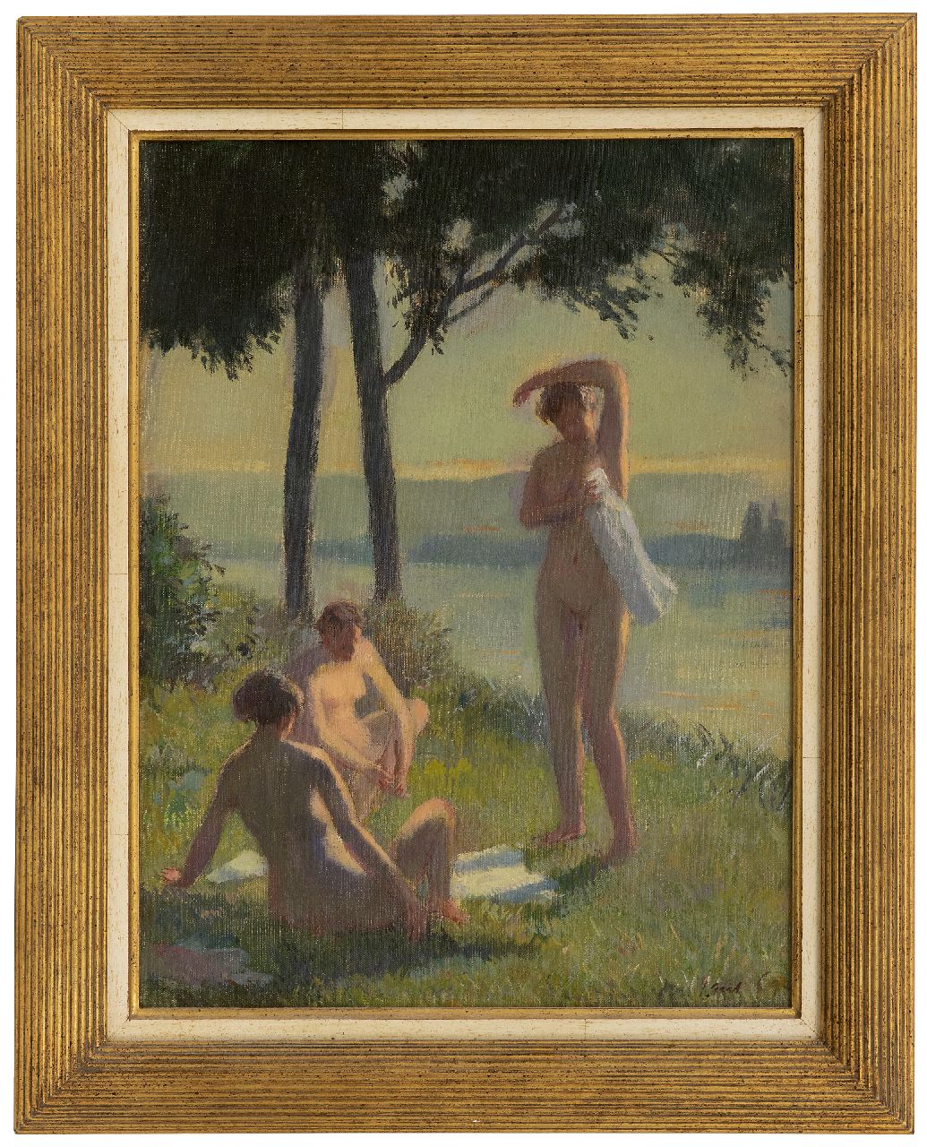 Garf S.  | Salomon Garf | Gemälde zum Verkauf angeboten | Badende Frauen, Öl auf Leinwand 39,4 x 29,9 cm, Unterzeichnet r.u.