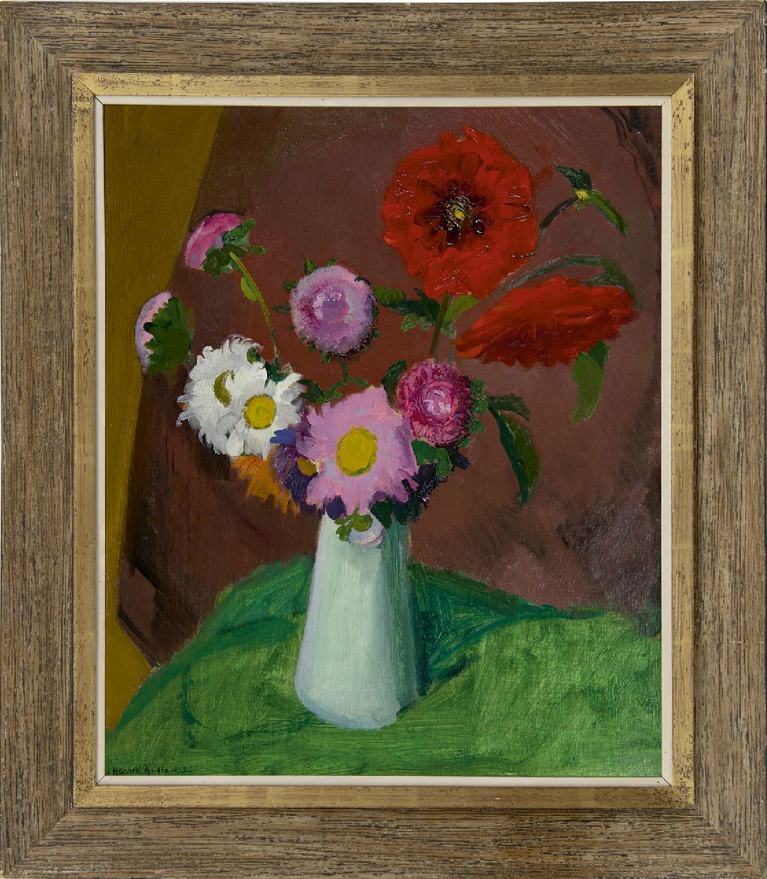 Kuijten H.J.  | Henricus Johannes 'Harrie' Kuijten | Gemälde zum Verkauf angeboten | Blumenstilleben, Öl auf Leinwand 60,3 x 50,2 cm, Unterzeichnet u.l. und datiert '25