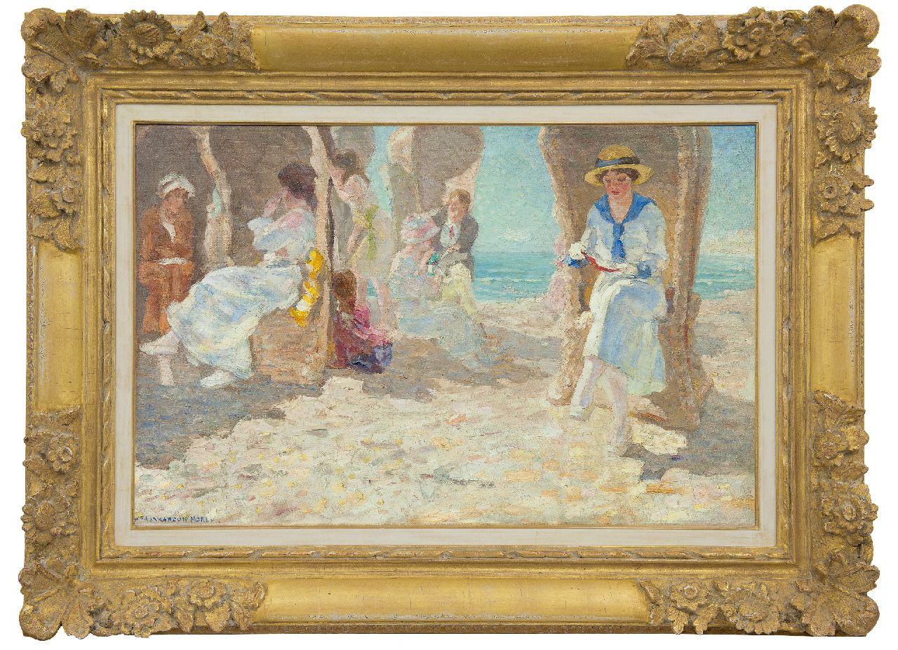 Vaarzon Morel W.F.A.I.  | Wilhelm Ferdinand Abraham Isaac 'Willem' Vaarzon Morel | Gemälde zum Verkauf angeboten | Sommertag am Strand, Zeeland, Öl auf Leinwand 54,6 x 84,4 cm, Unterzeichnet u.l.