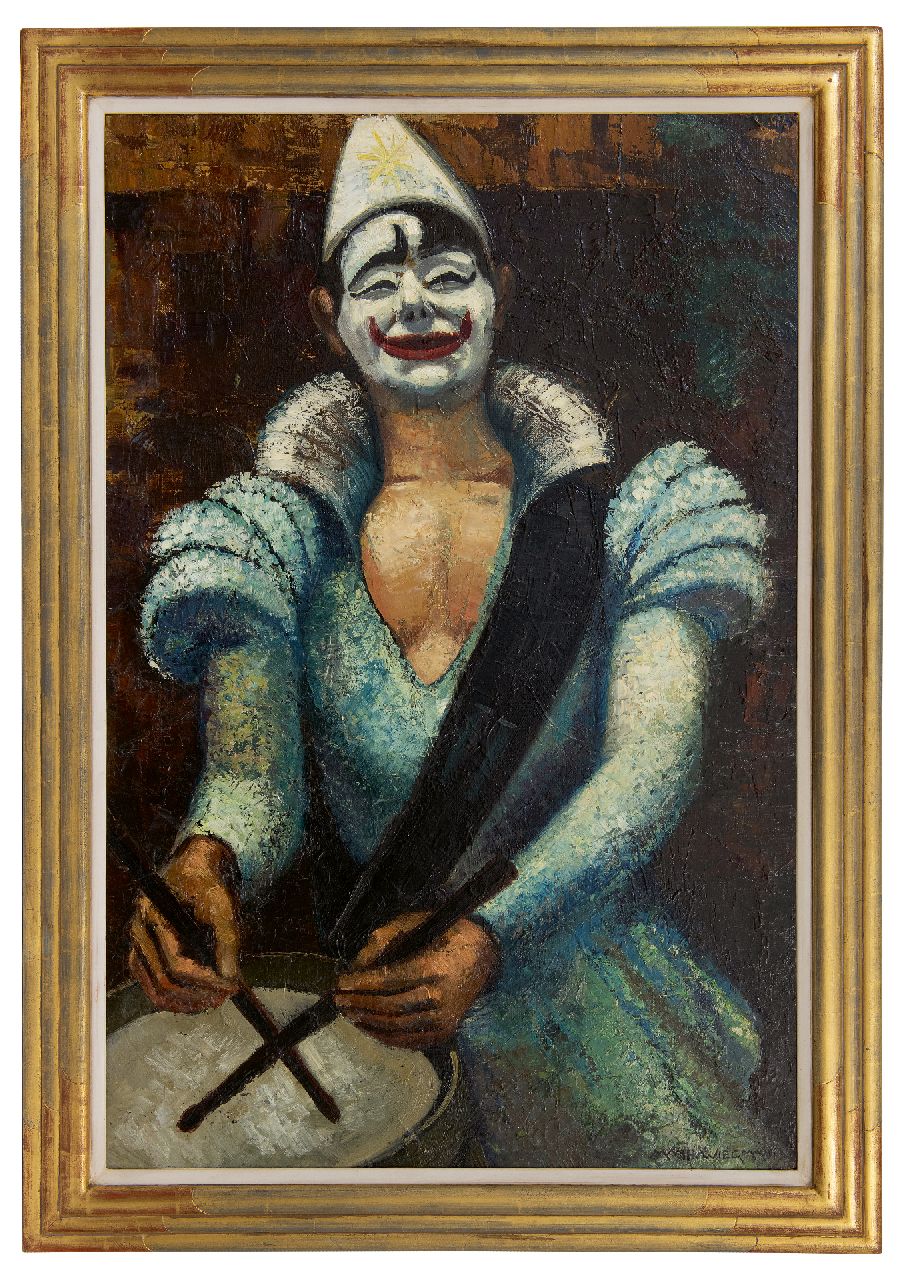Wiegman M.J.M.  | Mattheus Johannes Marie 'Matthieu' Wiegman, Pierrot, Öl auf Leinwand 91,8 x 61,3 cm, Unterzeichnet u.r. und zu datieren um 1929