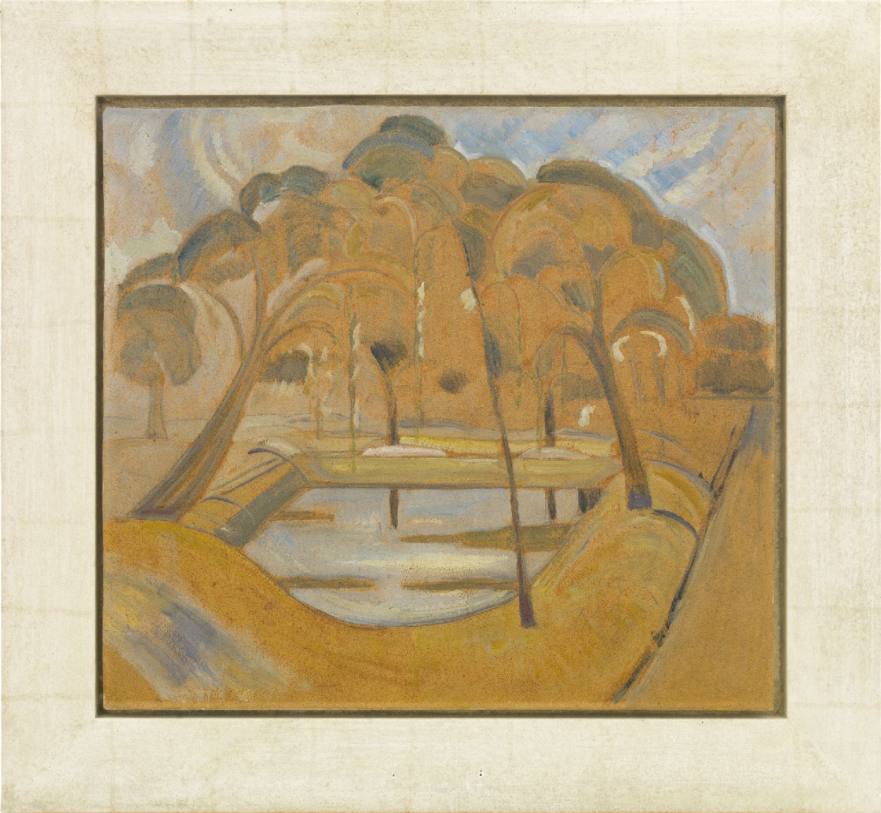 Heemskerck van Beest J.B. van | 'Jacoba' Berendina van Heemskerck van Beest, Parkansicht, Domburg, Öl auf Holzfaser 45,0 x 51,0 cm, zu datieren um 1911-1912