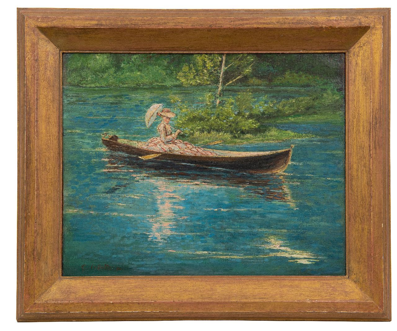 Schultz G.F.  | George F. Schultz | Gemälde zum Verkauf angeboten | Sommerliche Fahrt auf dem See, Öl auf Leinwand 38,0 x 46,0 cm, Unterzeichnet u.l. und datiert '30