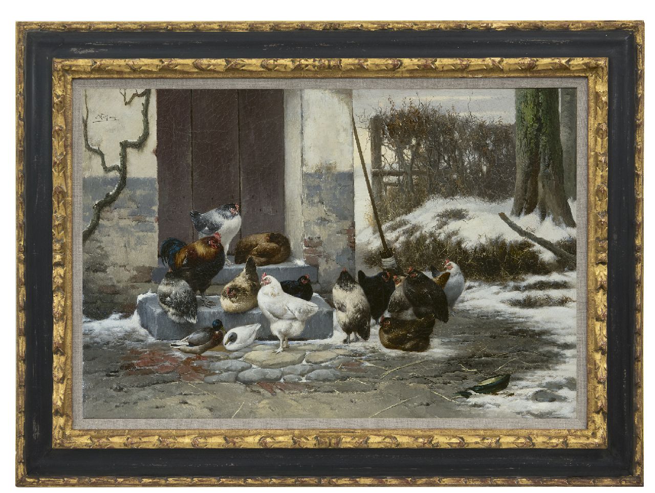 Maes E.R.  | Eugène Remy Maes, Warten vor dem Stall, Öl auf Leinwand 40,2 x 60,0 cm, Unterzeichnet o.l.
