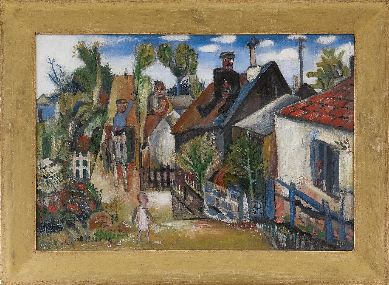 Velde G. van | Gerardus 'Geer' van Velde, Dorf Ansicht, Öl auf Leinwand 45,4 x 66,2 cm, Unterzeichnet u.l und verso und zu datieren um 1925-1928