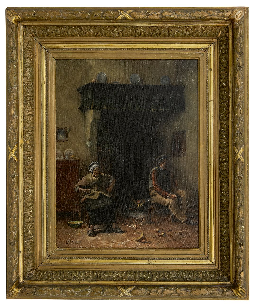 Neuckens P.J.  | Pierre Jules Neuckens | Gemälde zum Verkauf angeboten | Der zerbrochene Krug, Öl auf Leinwand 48,7 x 39,2 cm, Unterzeichnet u.l.