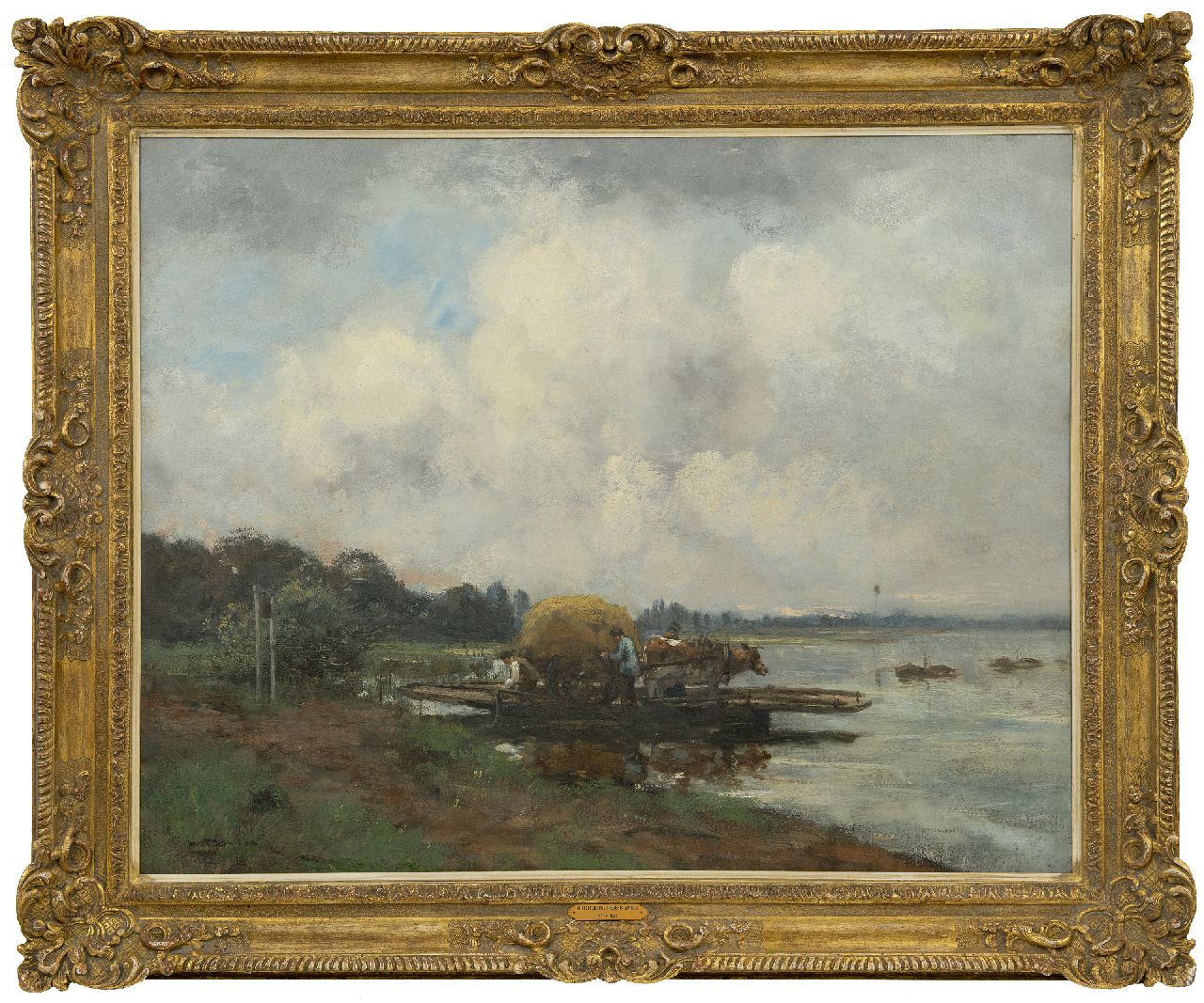 Jansen W.G.F.  | 'Willem' George Frederik Jansen | Gemälde zum Verkauf angeboten | Die Fähre, Öl auf Leinwand 80,8 x 101,0 cm, Unterzeichnet u.l.