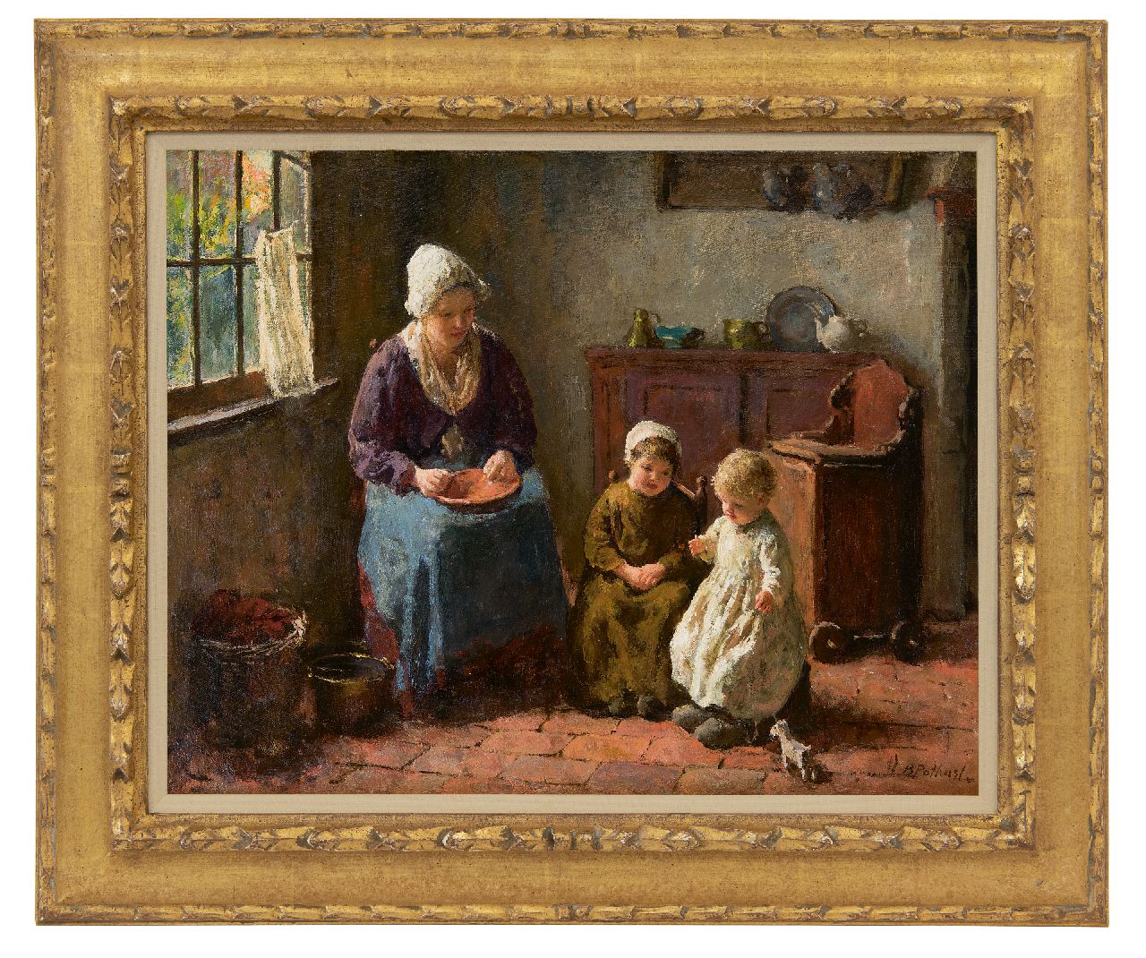 Pothast B.J.C.  | 'Bernard' Jean Corneille Pothast | Gemälde zum Verkauf angeboten | Mutterglück, Öl auf Leinwand 40,0 x 50,0 cm, Unterzeichnet u.r.