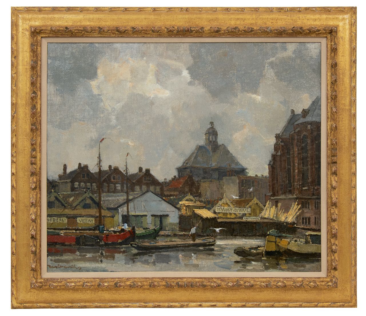 Langeveld F.A.  | Franciscus Arnoldus 'Frans' Langeveld | Gemälde zum Verkauf angeboten | Stadtansicht Amsterdam, Öl auf Leinwand 50,9 x 60,6 cm, Unterzeichnet u.l. und datiert '25