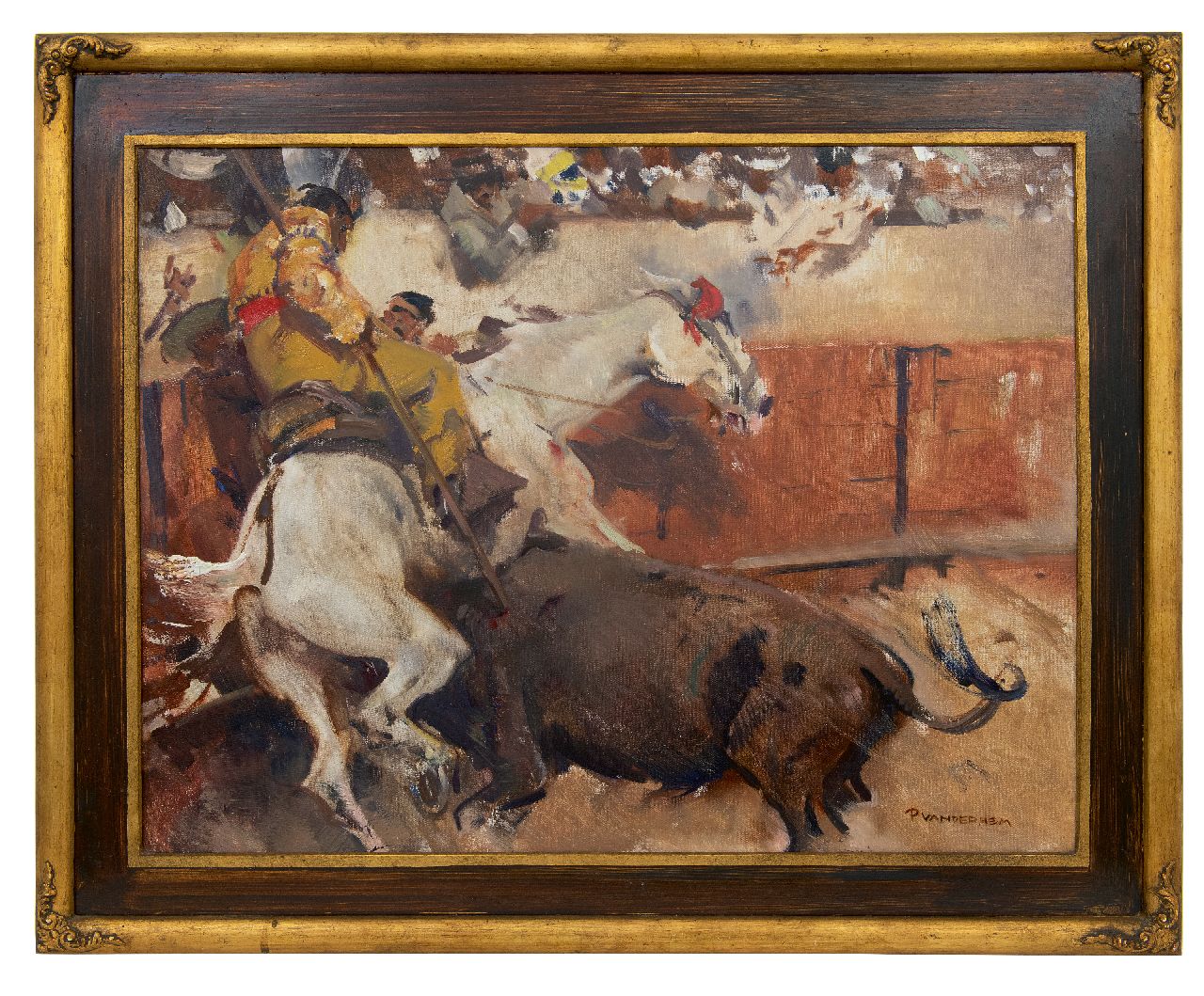 Hem P. van der | Pieter 'Piet' van der Hem, Stierkampf, Madrid, Öl auf Leinwand 50,3 x 65,2 cm, Unterzeichnet u.r. und zu datieren um 1914