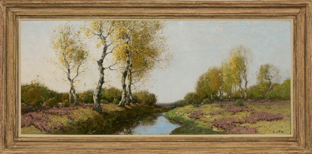 Kuijpers C.  | Cornelis Kuijpers, Heidelandschaft mit Birken, Öl auf Leinwand 57,3 x 133,2 cm, Unterzeichnet u.r.