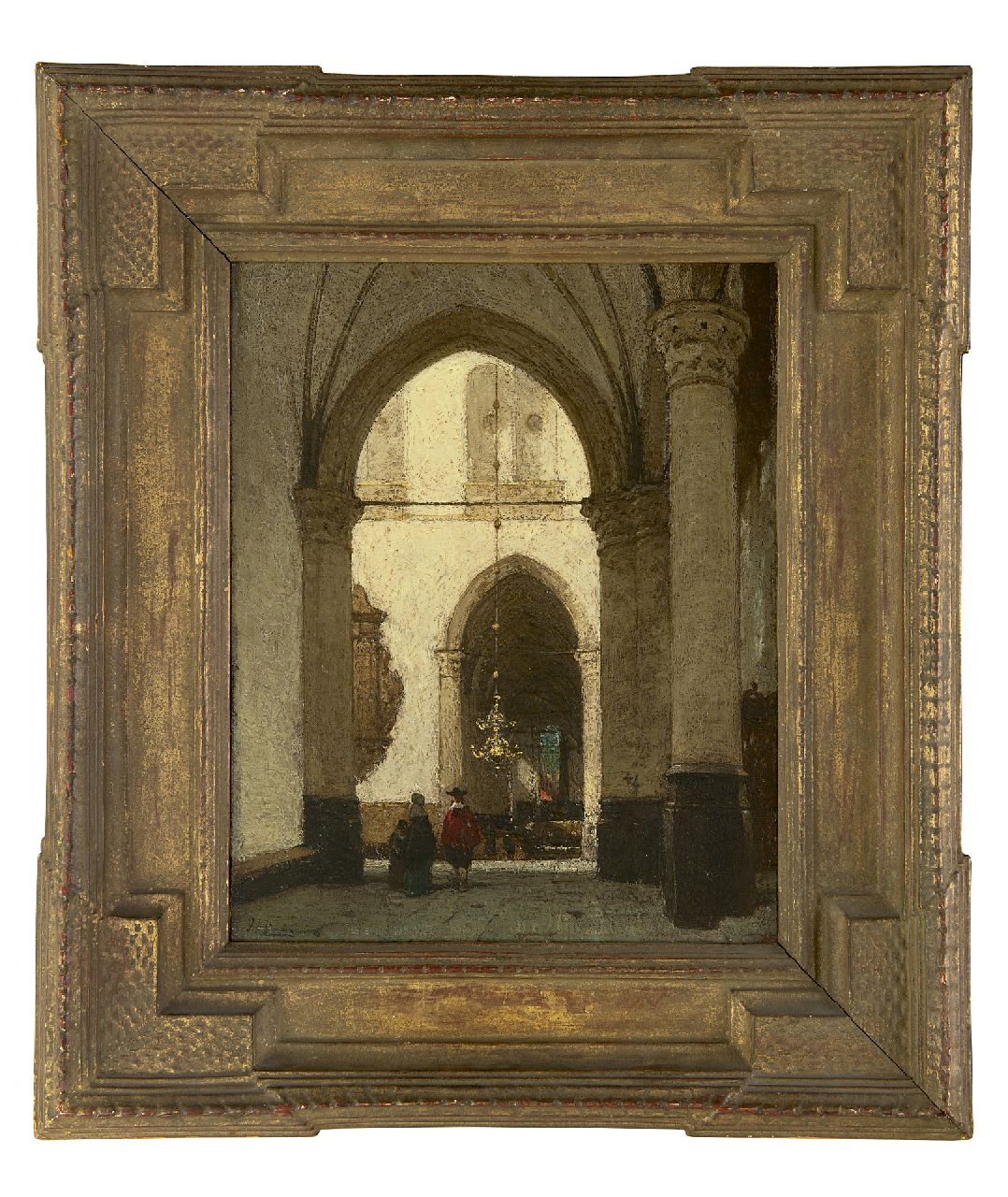 Bosboom J.  | Johannes Bosboom, Die St. Laurenskirche, Alkmaar, Öl auf Holz 32,2 x 25,3 cm, Unterzeichnet u.l.