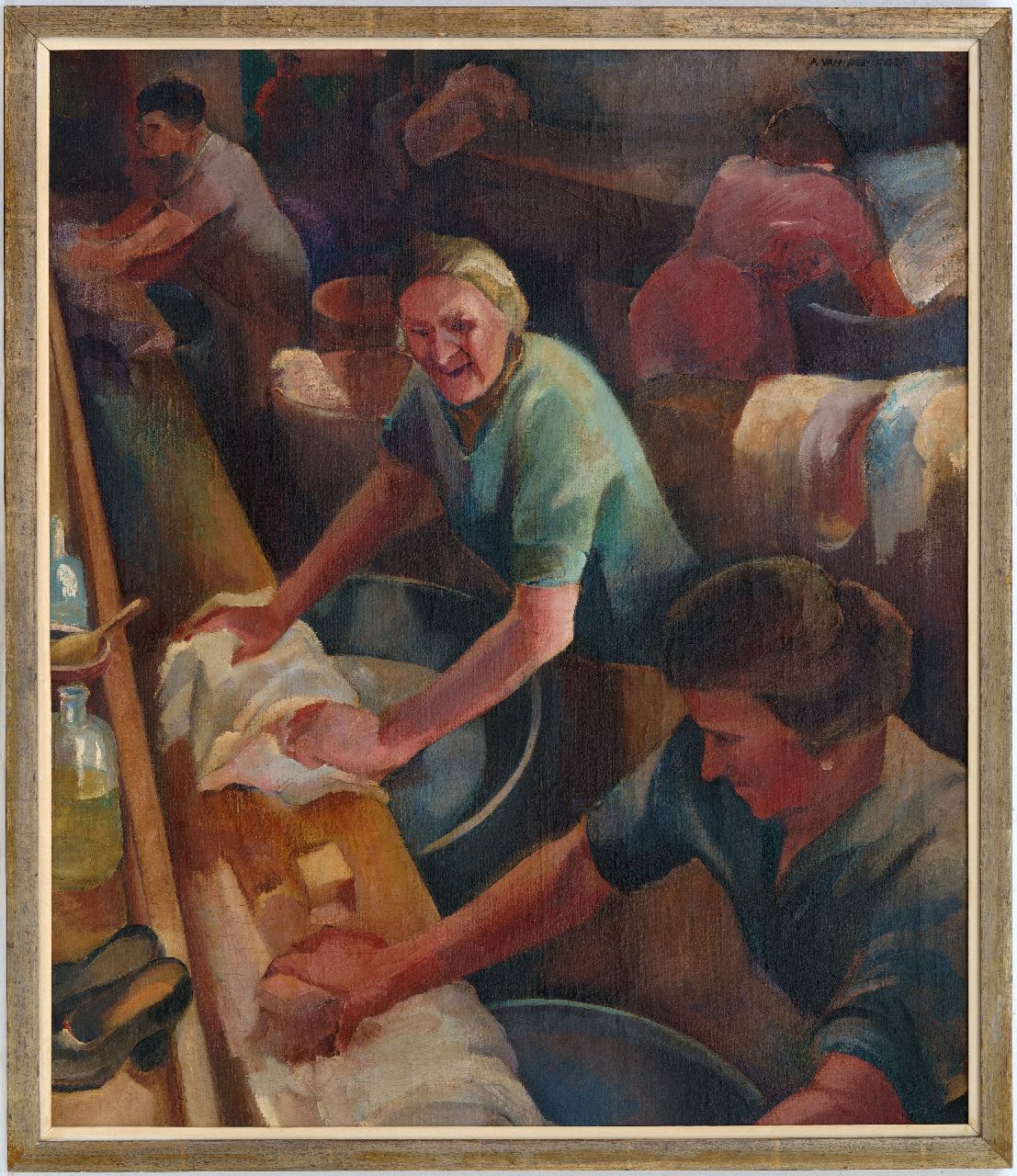 Feer A. van der | Anna 'Anneke' van der Feer, Wäscherinne, Öl auf Leinwand 70,3 x 60,1 cm, Unterzeichnet o.r.