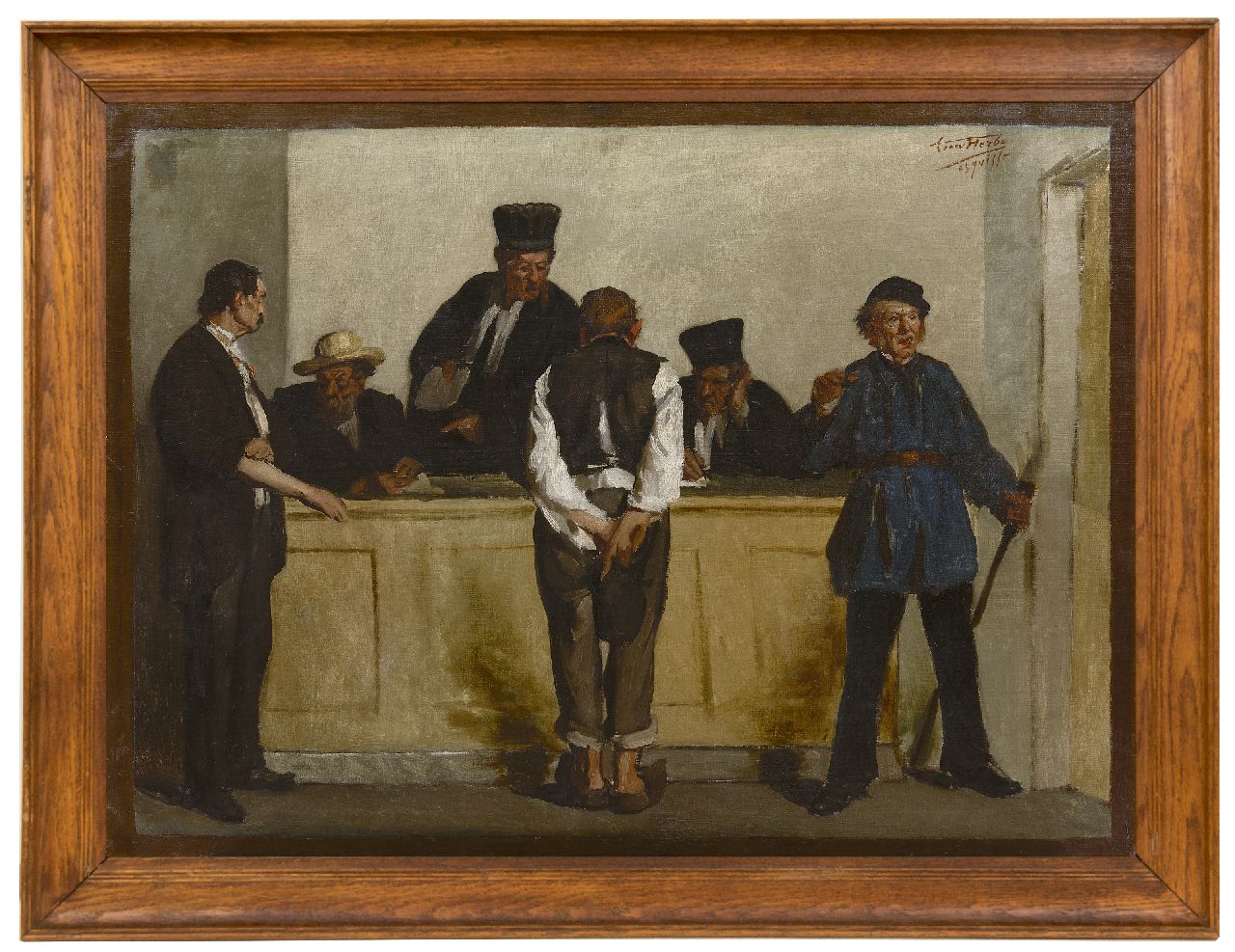 Herbo L.  | Léon Herbo | Gemälde zum Verkauf angeboten | Die Rechtssache, Öl auf Leinwand 56,3 x 76,1 cm, Unterzeichnet o.r.