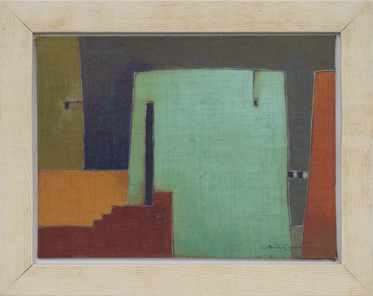 Guzmán A.  | Antonia Guzmán, Fortaleza ( Fort), Acryl auf Leinwand auf Holz 18,2 x 24,4 cm, Unterzeichnet u.r. und zu datieren 2010