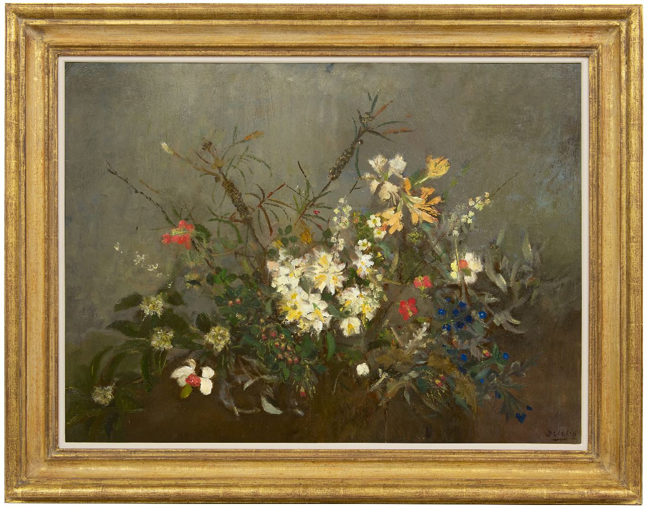 Sorella (Theresia Ansingh)   | Sorella (Theresia Ansingh) | Gemälde zum Verkauf angeboten | Gemischter Strauss, Öl auf Holzfaser 75,2 x 99,8 cm, Unterzeichnet u.r.