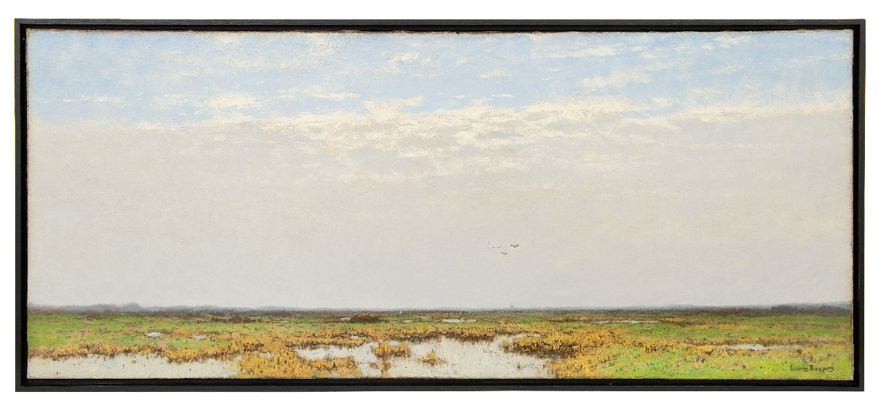 Kuijpers C.  | Cornelis Kuijpers | Gemälde zum Verkauf angeboten | Polderlandschaft, Öl auf Leinwand 56,3 x 132,3 cm, Unterzeichnet u.r.