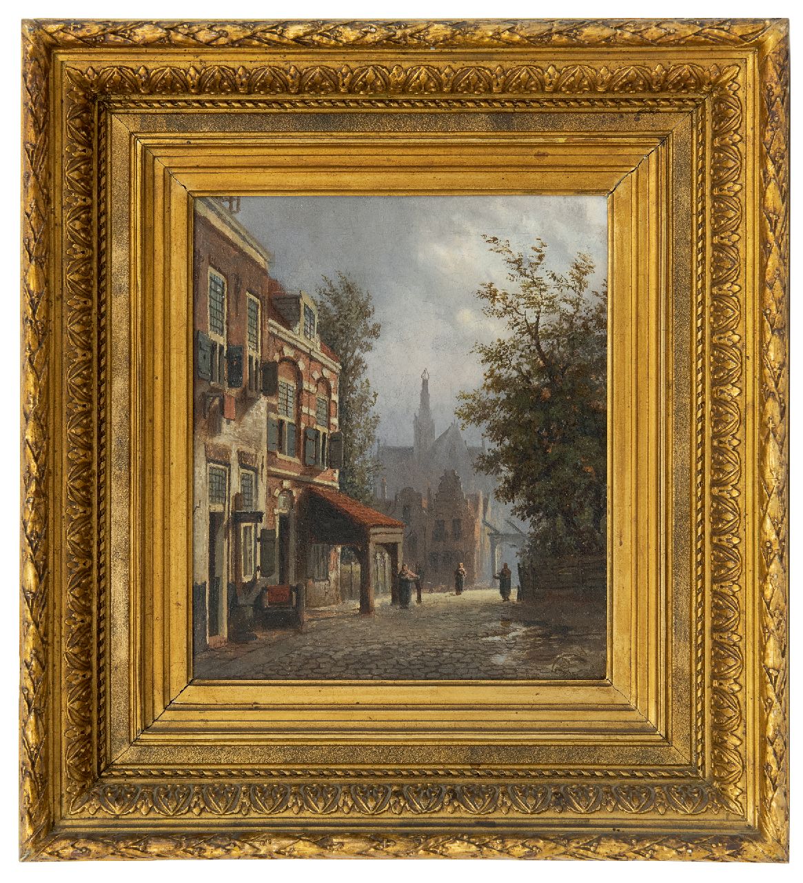 Mittertreiner J.J.  | Johannes Jacobus Mittertreiner, Sonnige Gasse, Öl auf Leinwand 27,0 x 23,0 cm