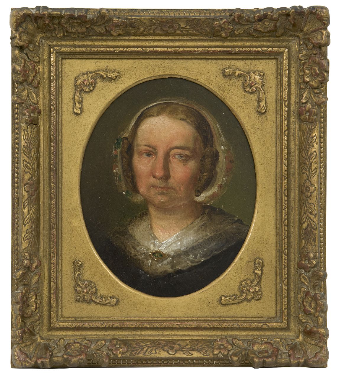 Maris J.H.  | Jacobus Hendricus 'Jacob' Maris, Porträt von der Mutter des Malers, Öl auf Holz 21,4 x 17,1 cm