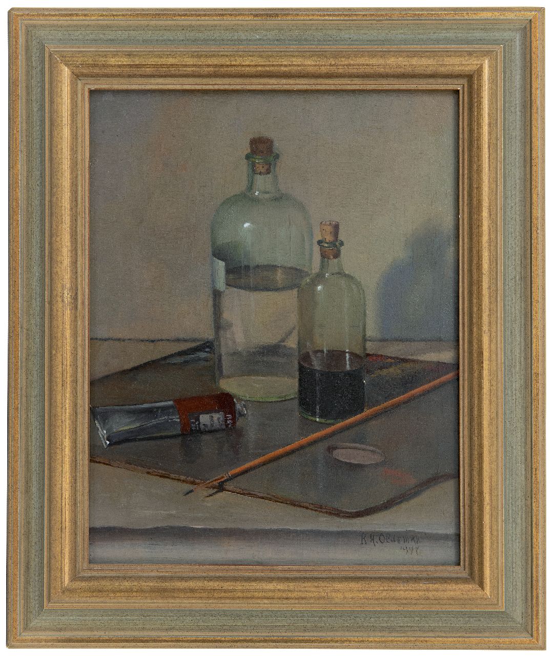 Oldeman R.H.  | Rudolf Hendrik Oldeman | Gemälde zum Verkauf angeboten | Malutensilien, Öl auf Holz 32,0 x 25,4 cm, Unterzeichnet u.r. und datiert 1948