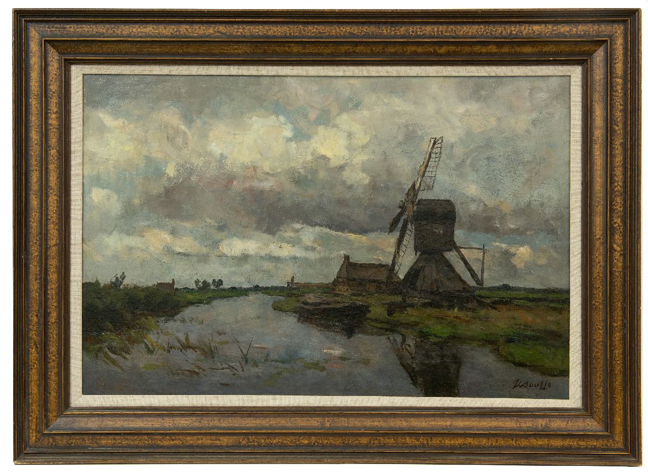 Bauffe V.  | Victor Bauffe | Gemälde zum Verkauf angeboten | Landschaft mit Mühle, Öl auf Leinwand 41,8 x 61,9 cm, Unterzeichnet u.r.